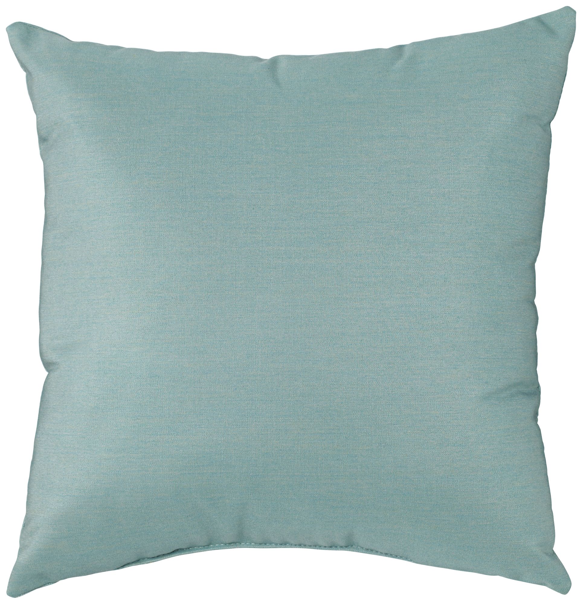 Sunbrella Spa Blue Canvas 18 Square Indoor Outdoor Pillow