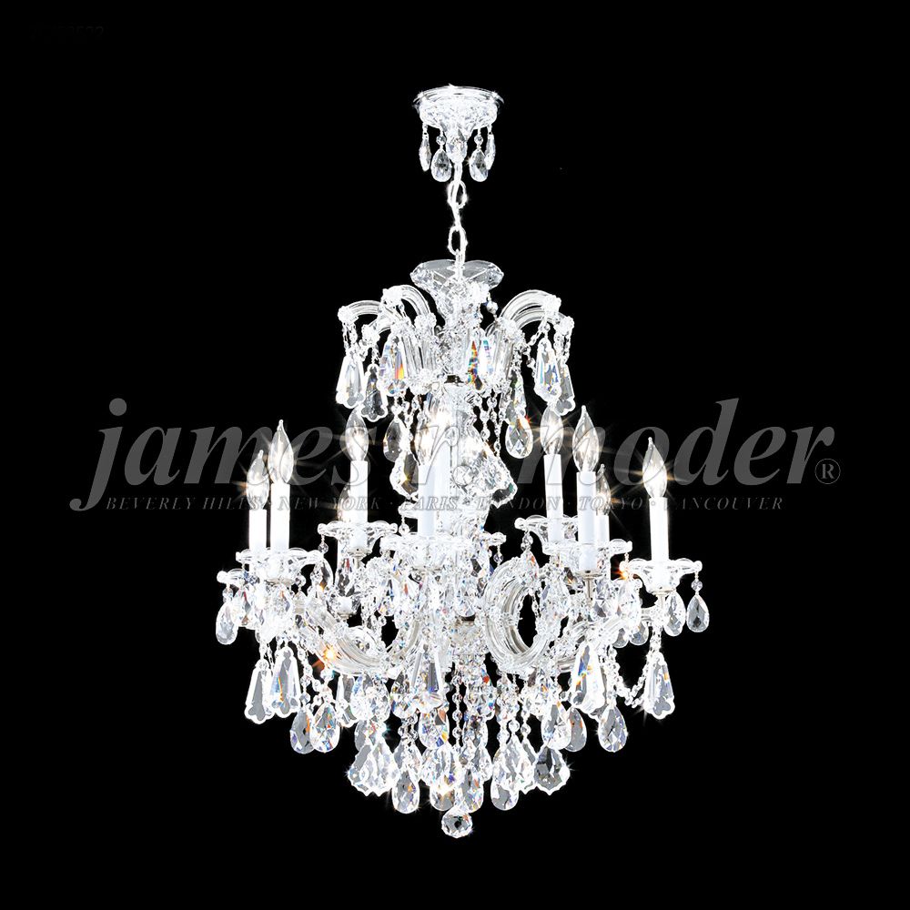 Maria Theresa Royal 26" Wide Silver 12-Light Crystal Chandelier