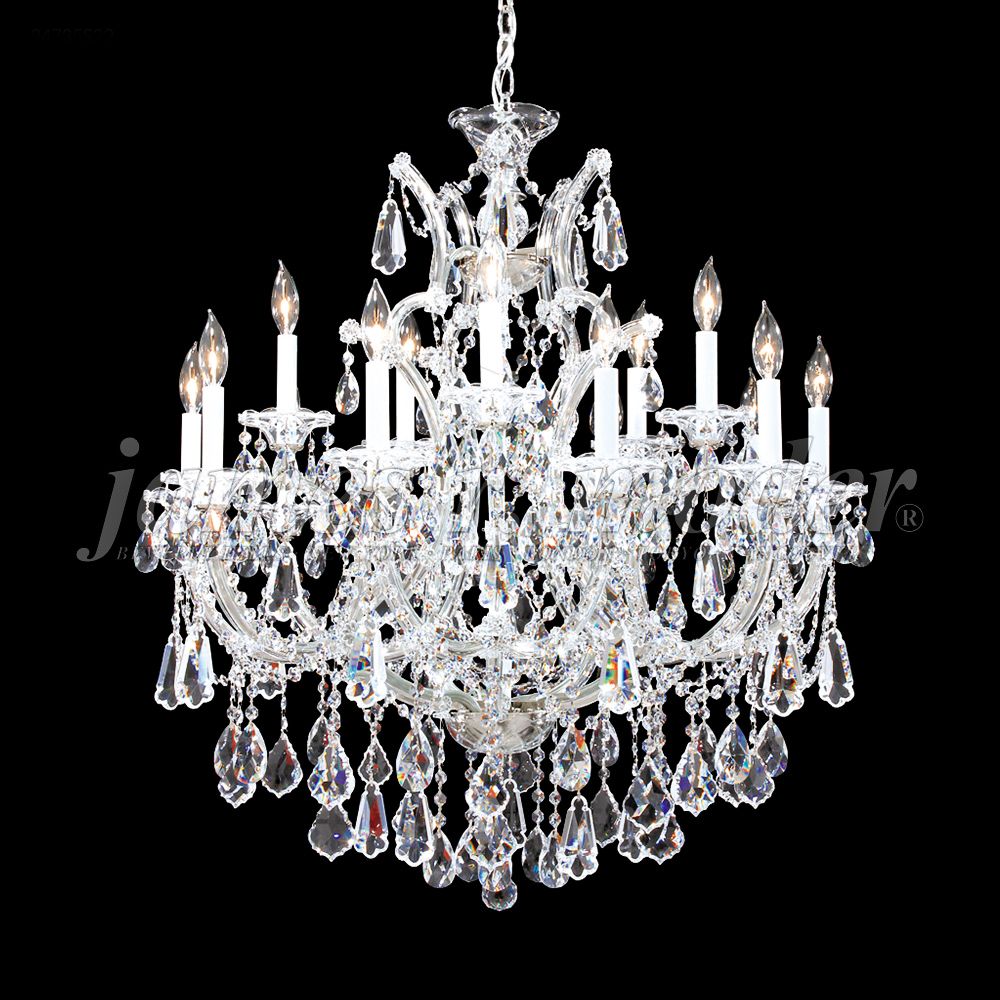 Maria Theresa Royal 31" Wide Silver 16-Light Crystal Chandelier