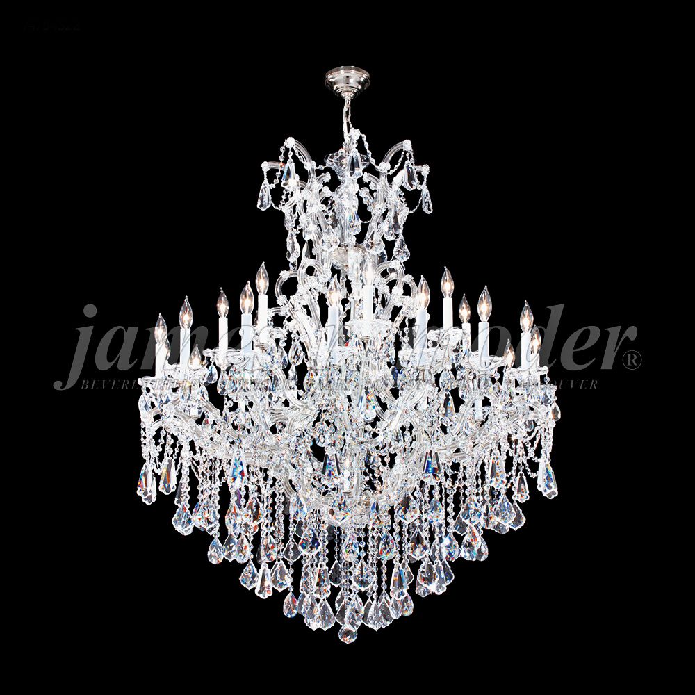 Maria Theresa Royal 46" Wide Silver 25-Light Crystal Chandelier