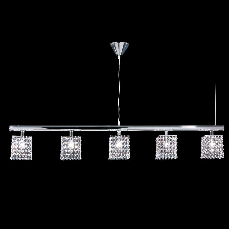 Contemporary 48" Wide Silver Kitchen Island Light Pendant
