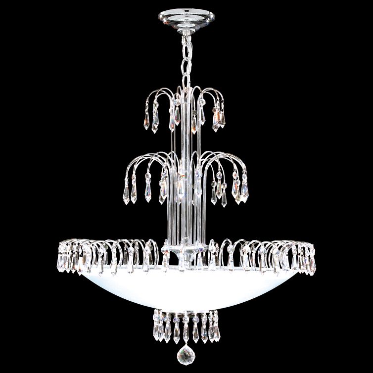 James Moder Contemporary 22" Wide Silver Crystal Chandelier