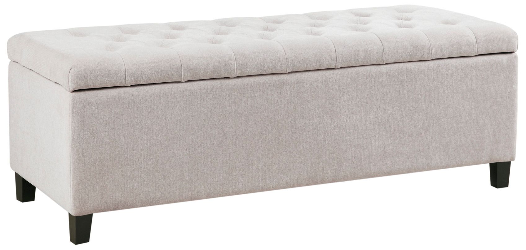 Shandra II 49" Wide Natural Tufted Top Storage Bench