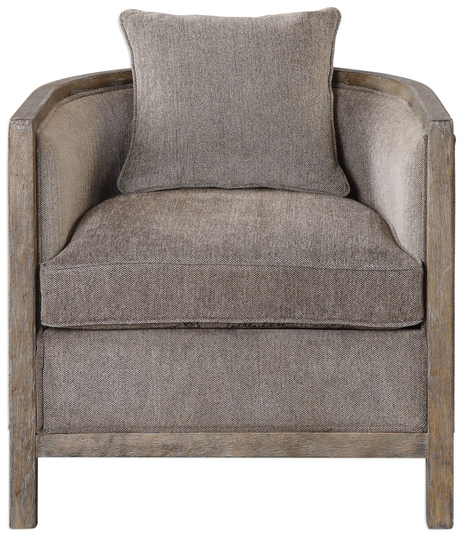 Uttermost Viaggio Gray Chenille Accent Chair