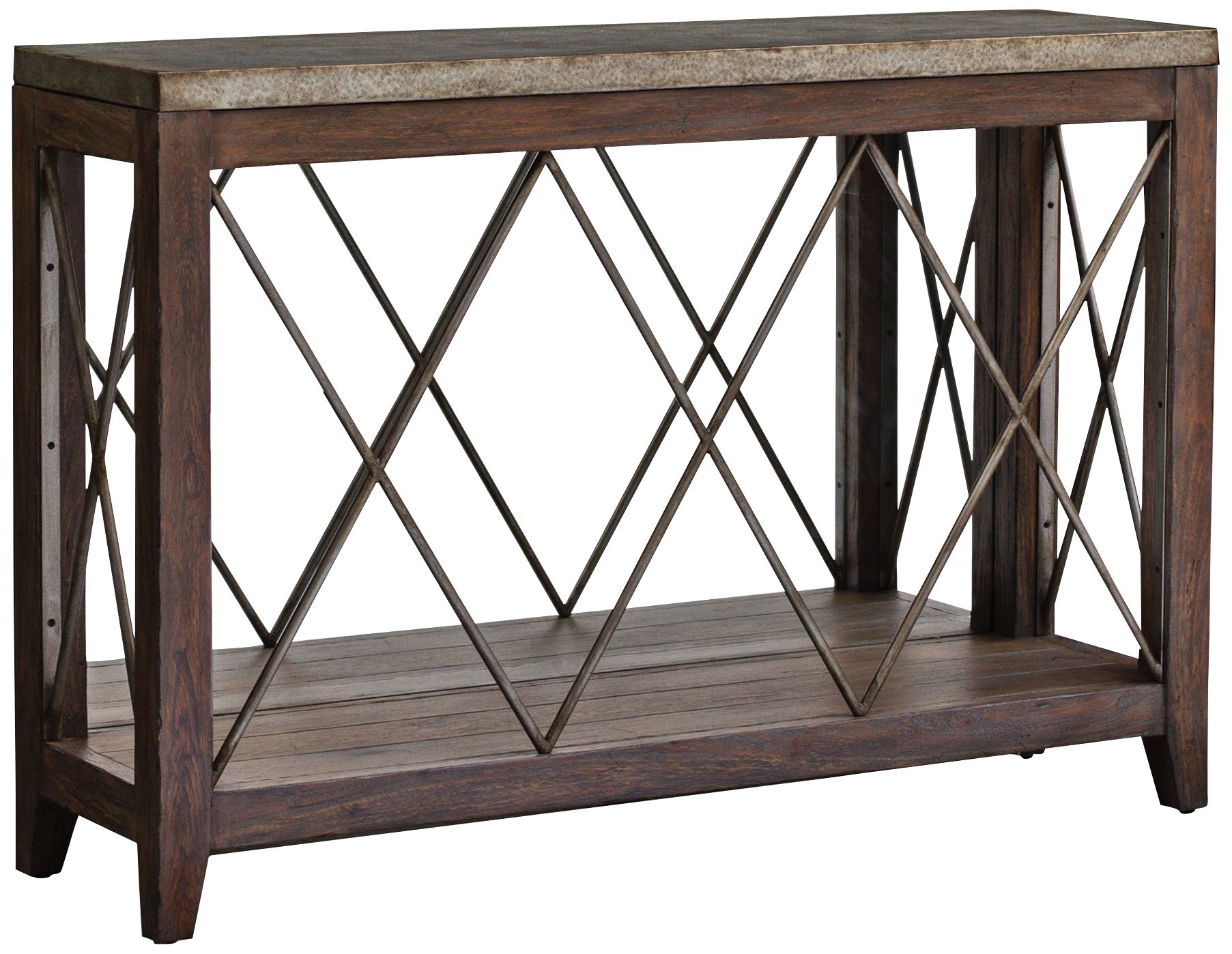 Delancey 50" Wide Weathered Oak Console Table by Uttermost