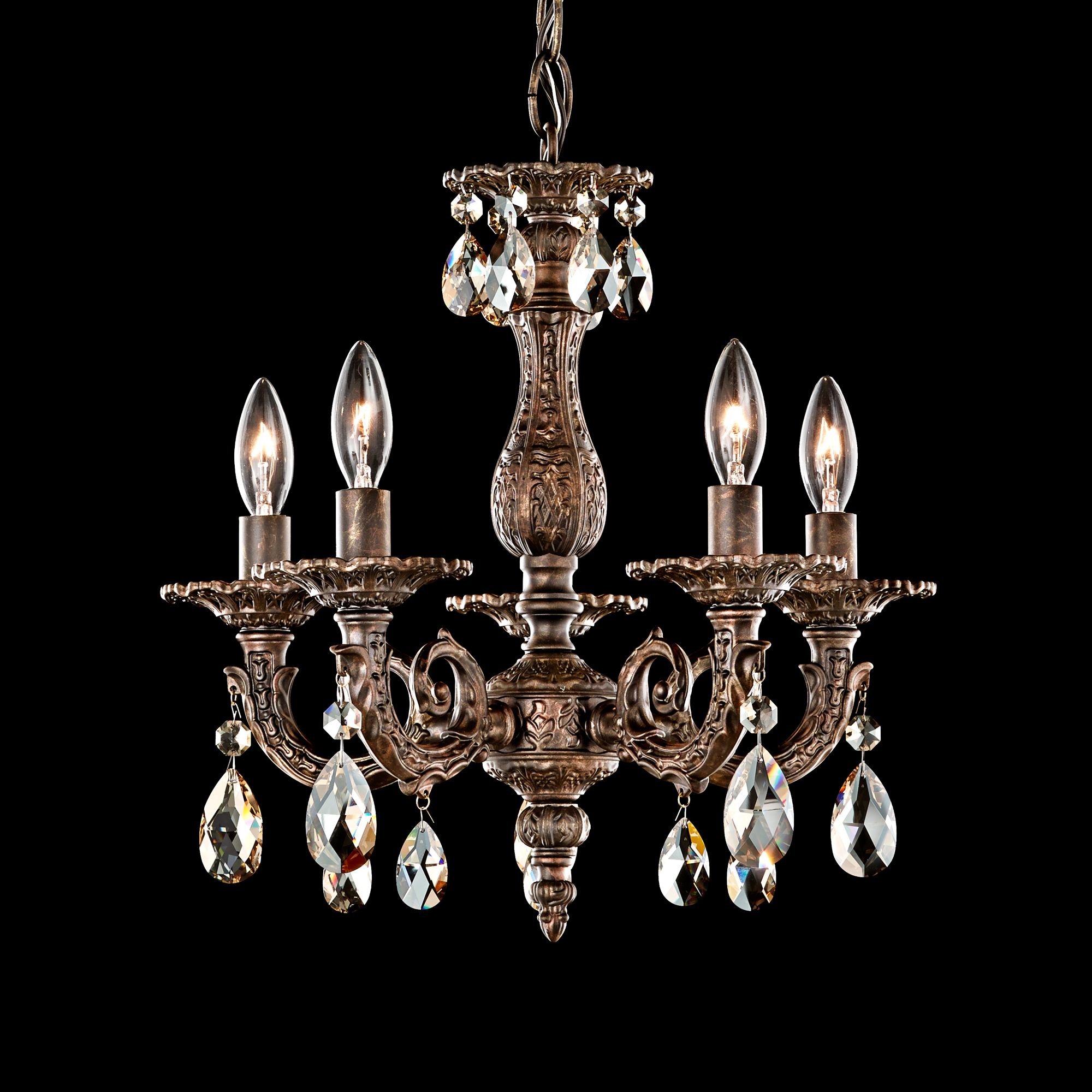 Schonbek Milano 13 1/2" Wide Heirloom Bronze Crystal Chandelier