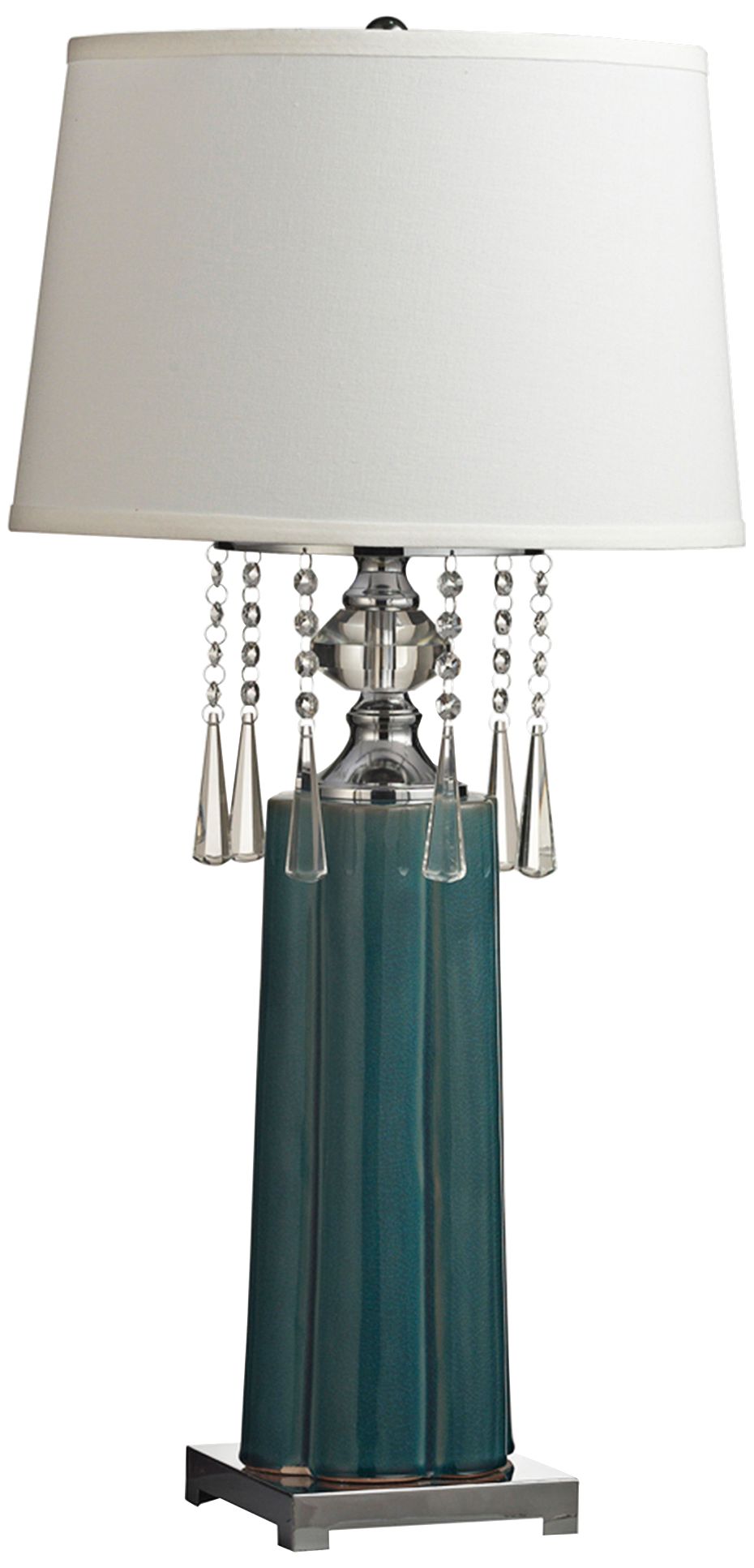 Dale Tiffany Tori Textured Black and Crystal LED Table Lamp