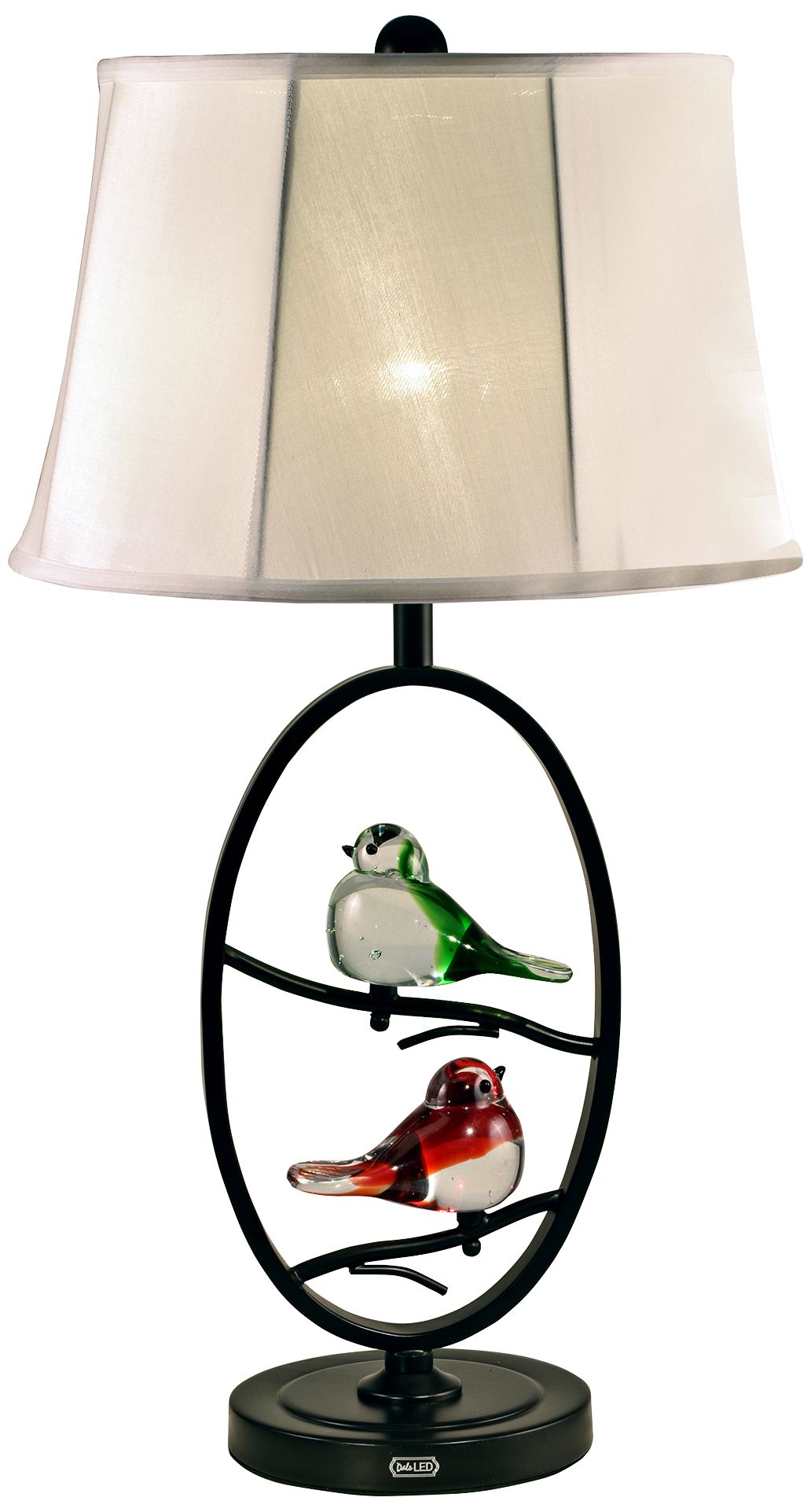 Dale Tiffany Finch Oval Copper-Bronze Metal LED Table Lamp