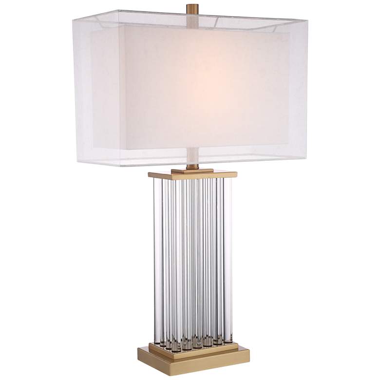 Image 3 Vienna Full Spectrum Darcia Double Shade Crystal Table Lamp
