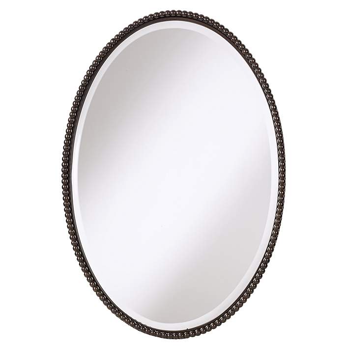oval wall mirrors gold