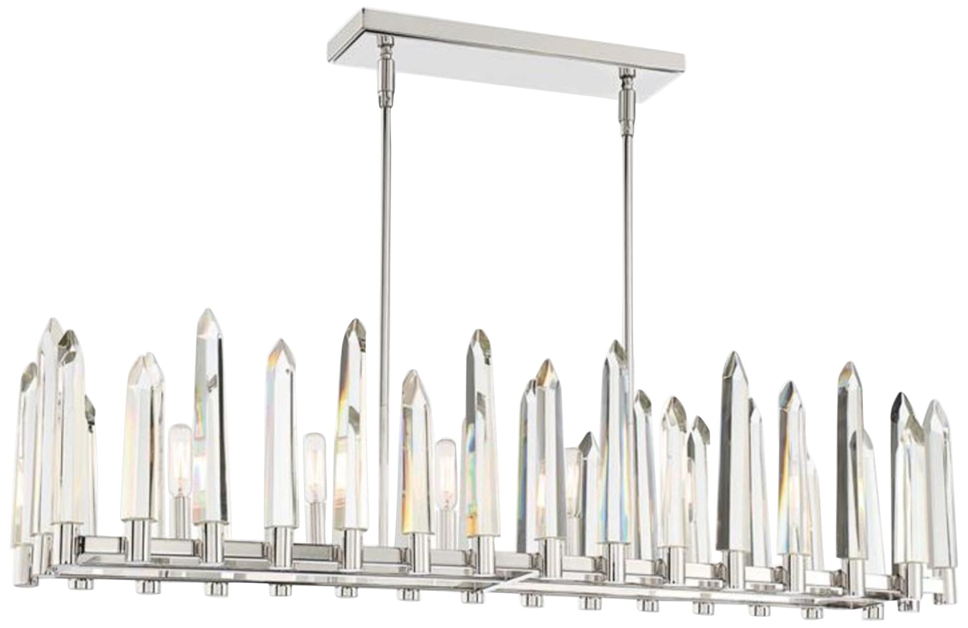 Watson 42" Wide Polished Nickel 6-Light Island Chandelier