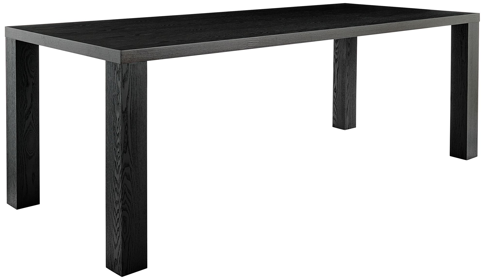 Abby 84 1/2" Wide Black Ash Wood Rectangular Dining Table