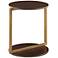 Isabelle 20" Wide Brushed Bronze Round Accent Table