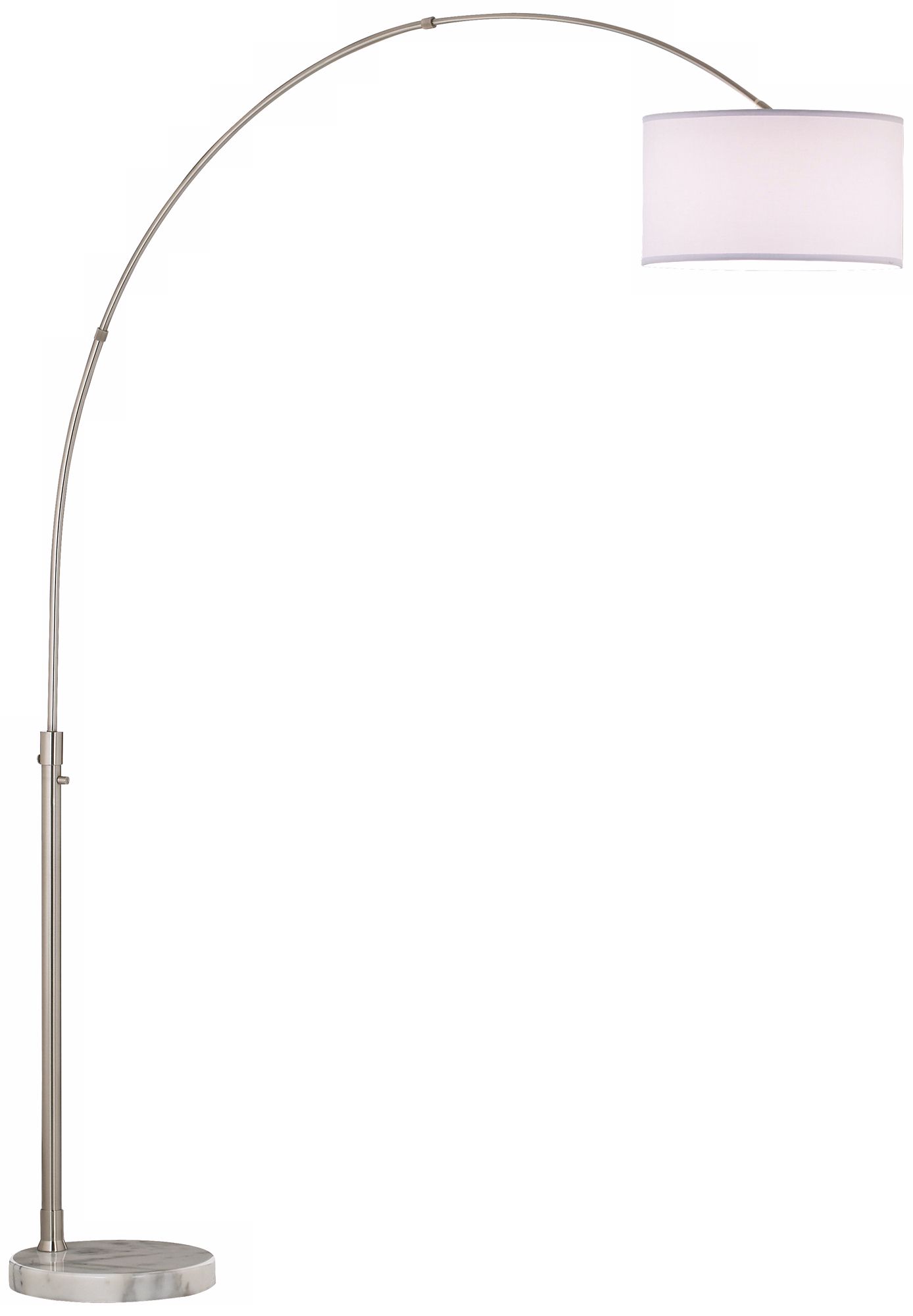 Nova Arcing Linen Shade Arc Floor Lamp 15907 Lamps Plus