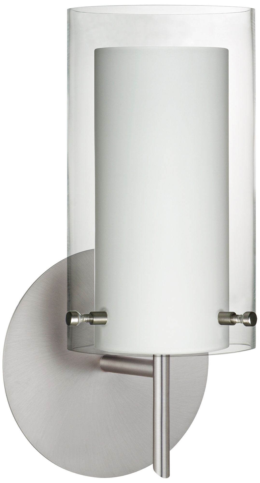 Besa Pahu 10 3/4" High Satin Nickel Wall Sconce