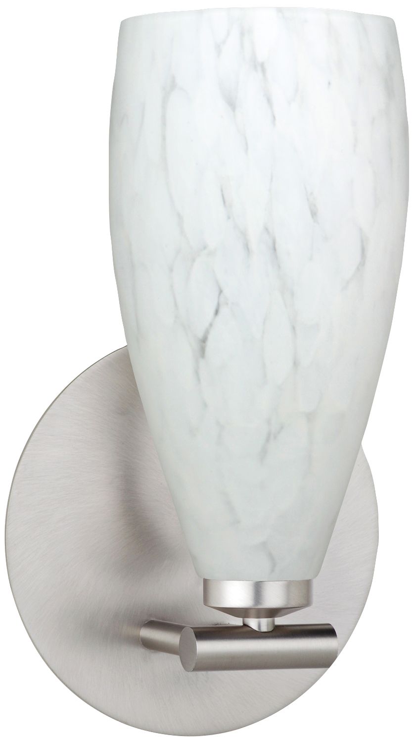 Besa Karli 9 3/4" High Satin Nickel Wall Sconce