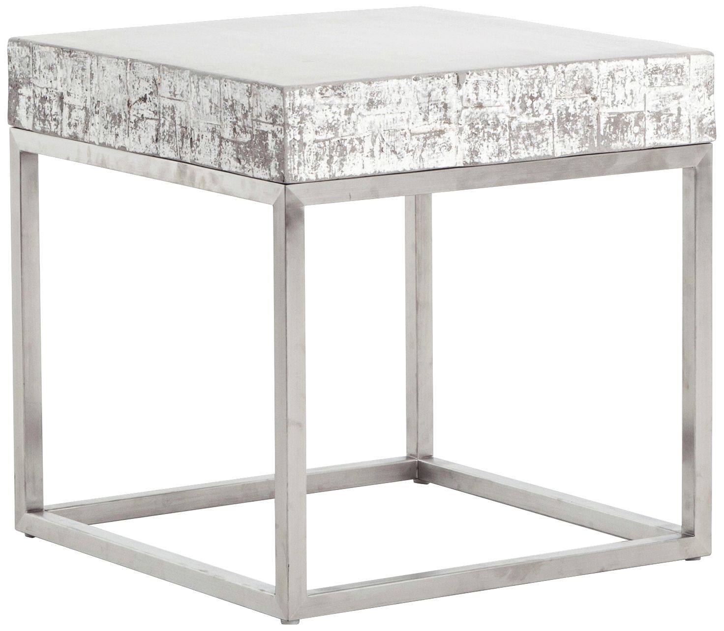 Barnard 22" Wide White Wash Concrete Modern End Table