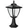 Elegante 17" High Black Outdoor Solar LED Pier Mount Light