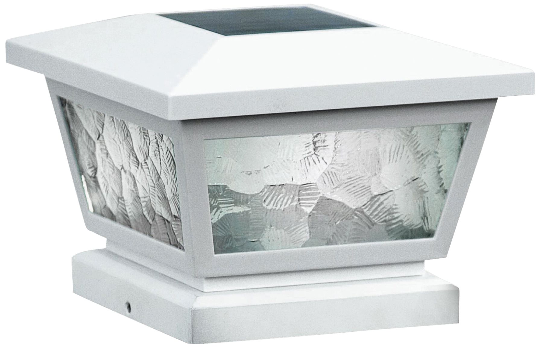 Fairmont 5" High White Outdoor Solar LED Post Cap