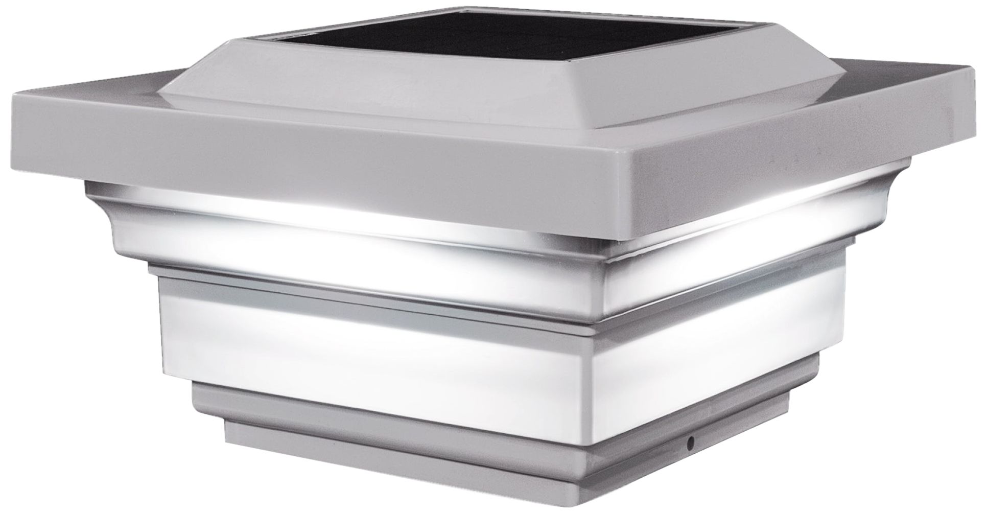 Regal 3 3/4" High White Outdoor Solar LED Post Cap