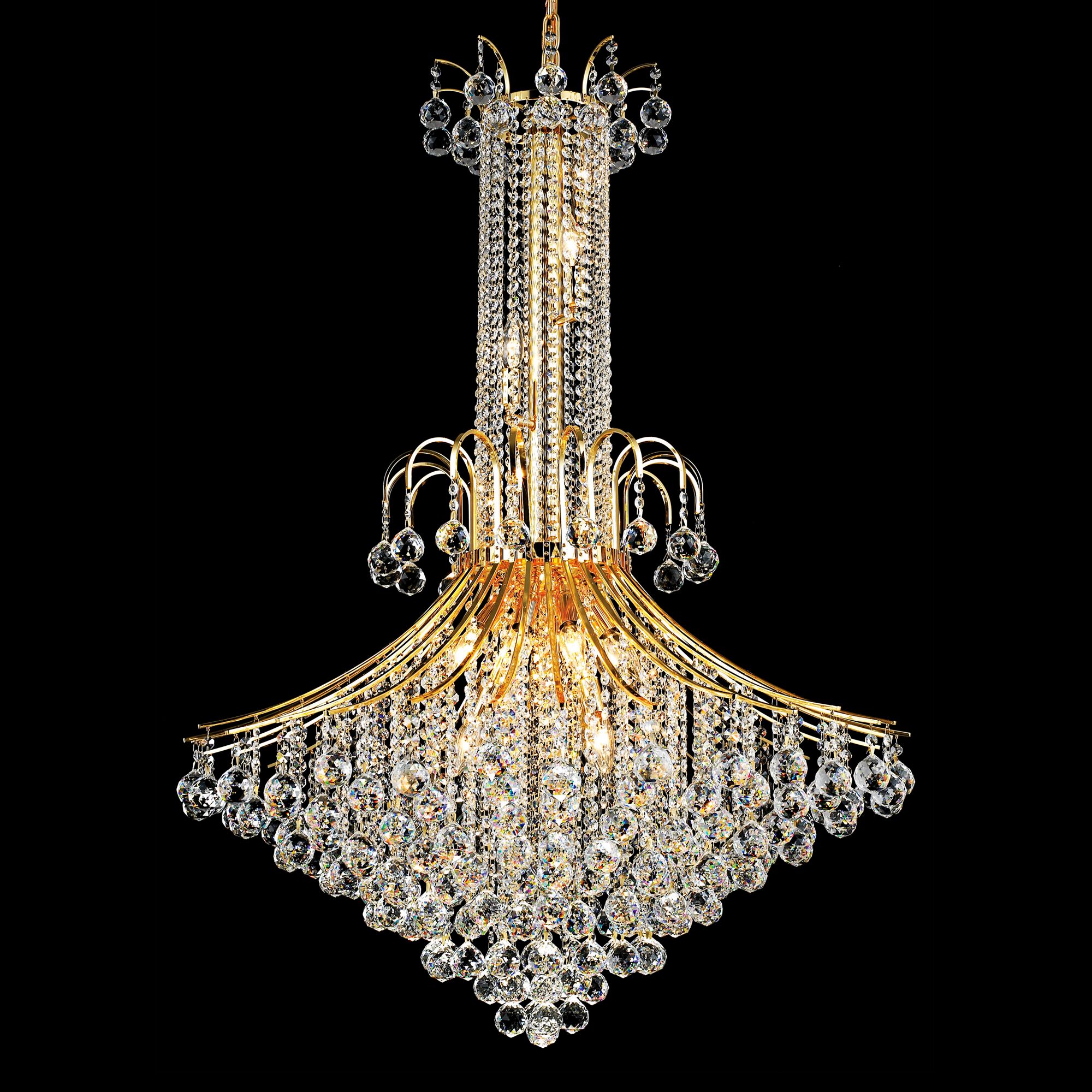 Toureg 35" Wide Gold 16-Light Crystal Chandelier