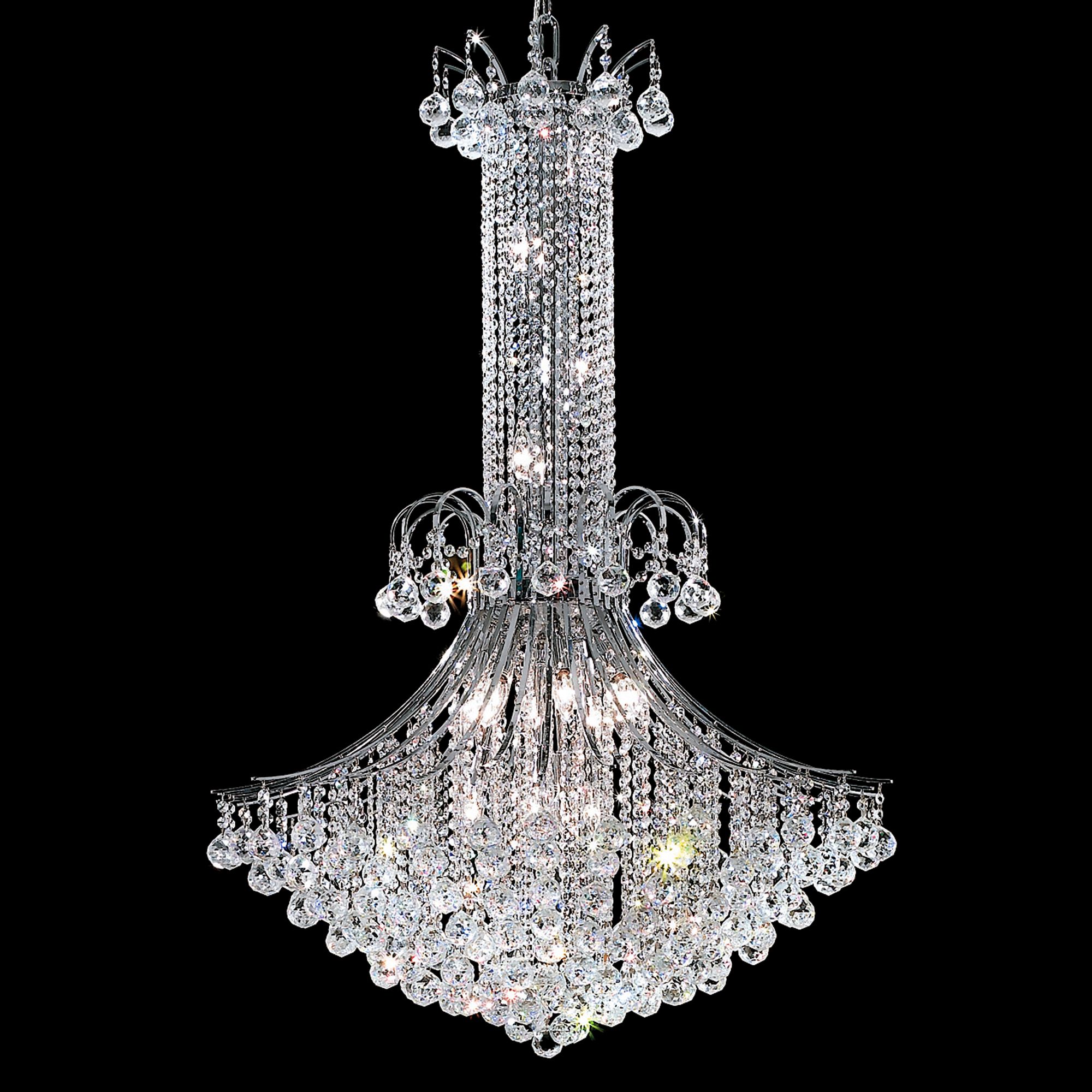 Toureg 35" Wide Chrome 16-Light Crystal Chandelier