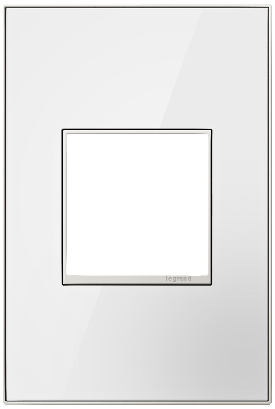 adorne® Mirror White on 1-Gang Metal Wall Plate