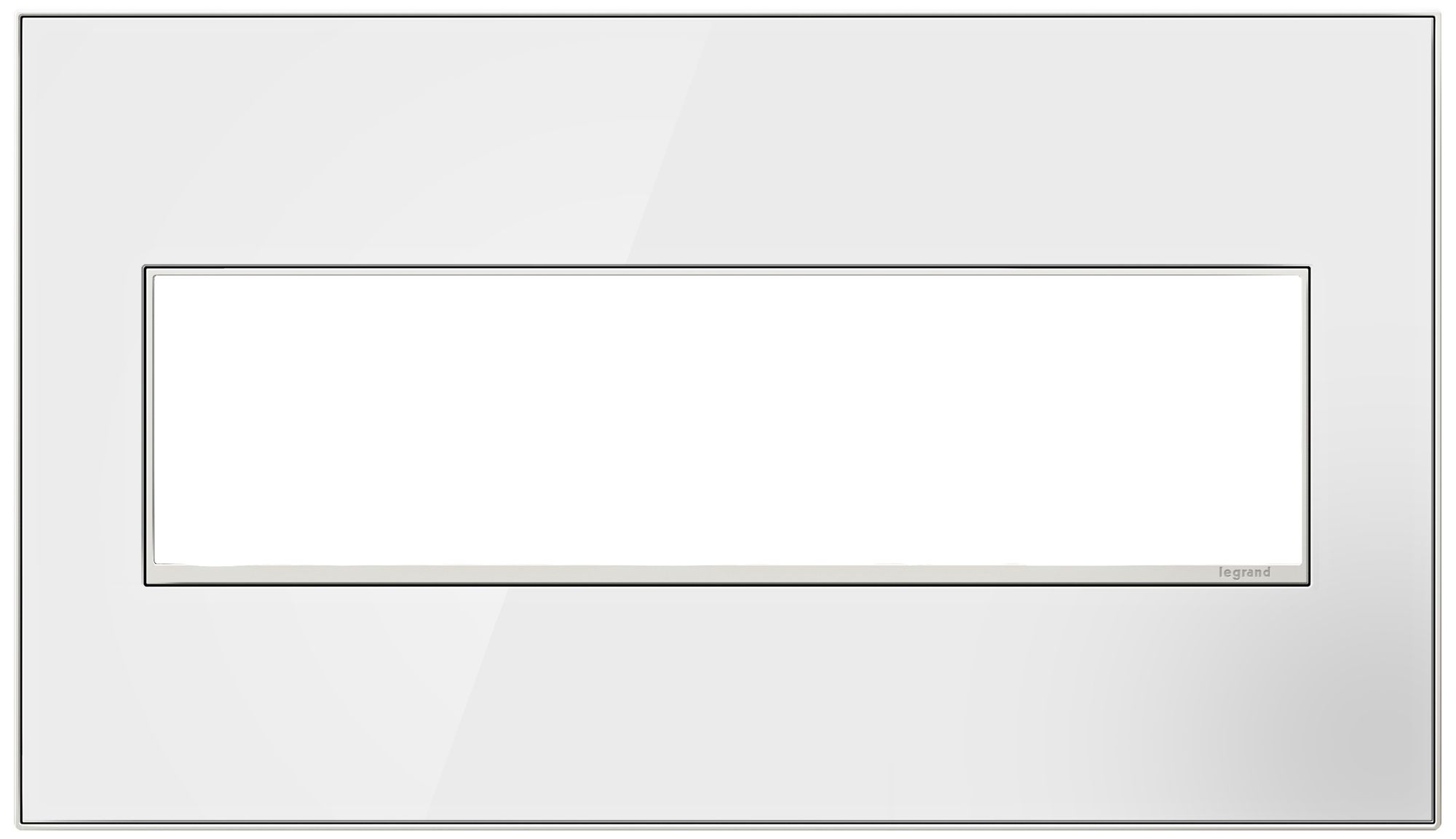 adorne® Mirror White on 4-Gang Metal Wall Plate