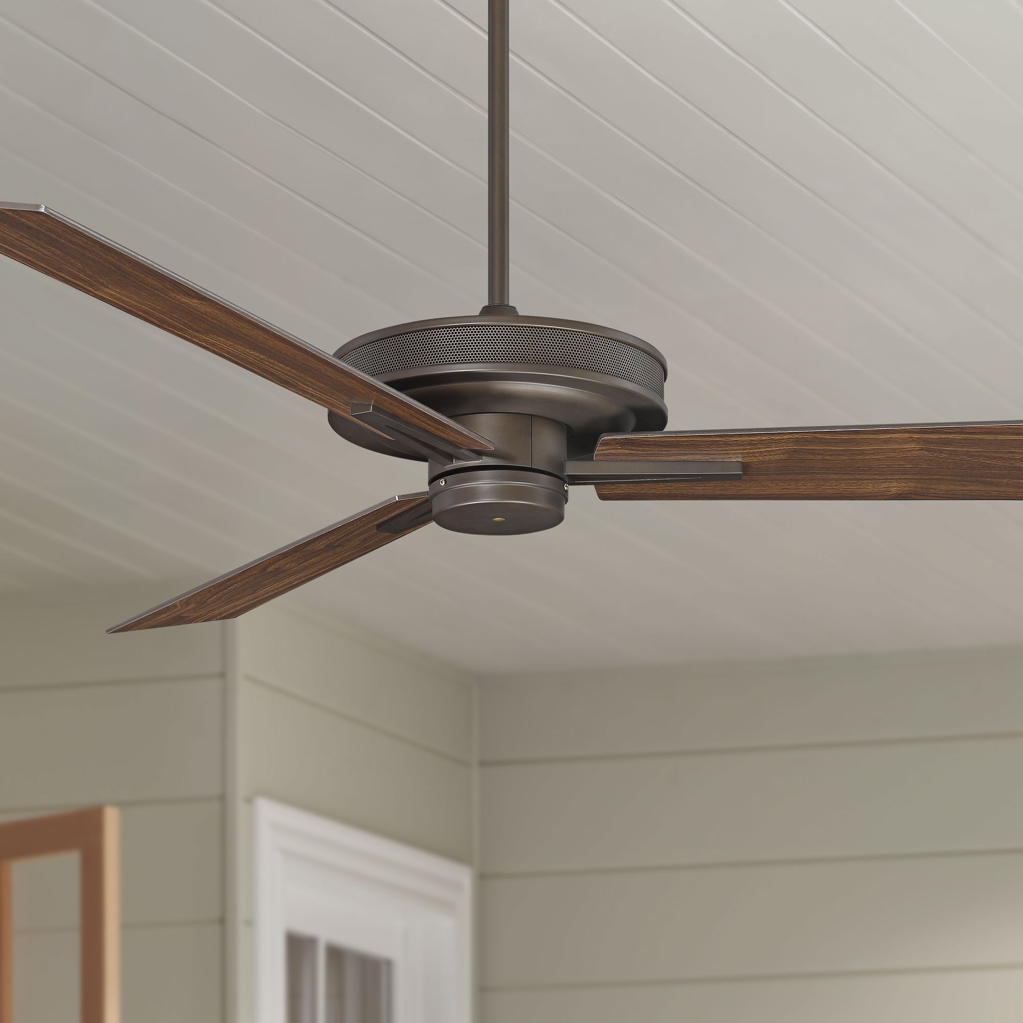 Details About 60 Modern Outdoor Ceiling Fan With Remote Oiled Bronze Damp Rated For Patio