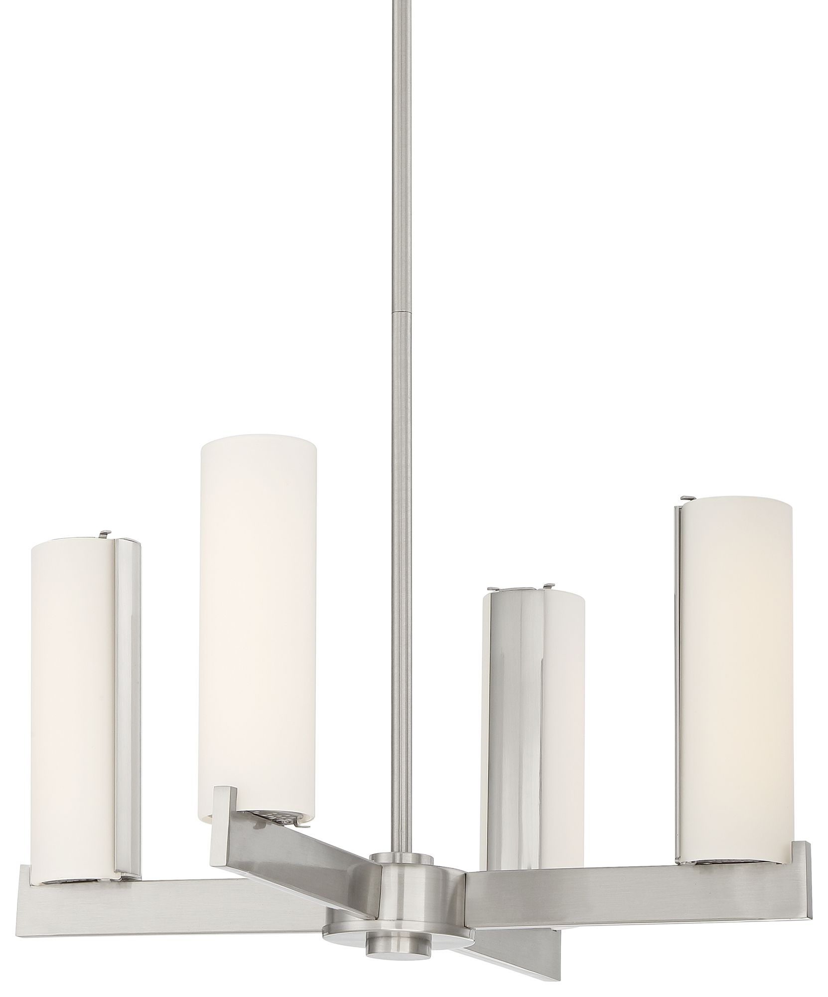 George Kovacs Tube 18" Wide Brushed Nickel LED Chandelier