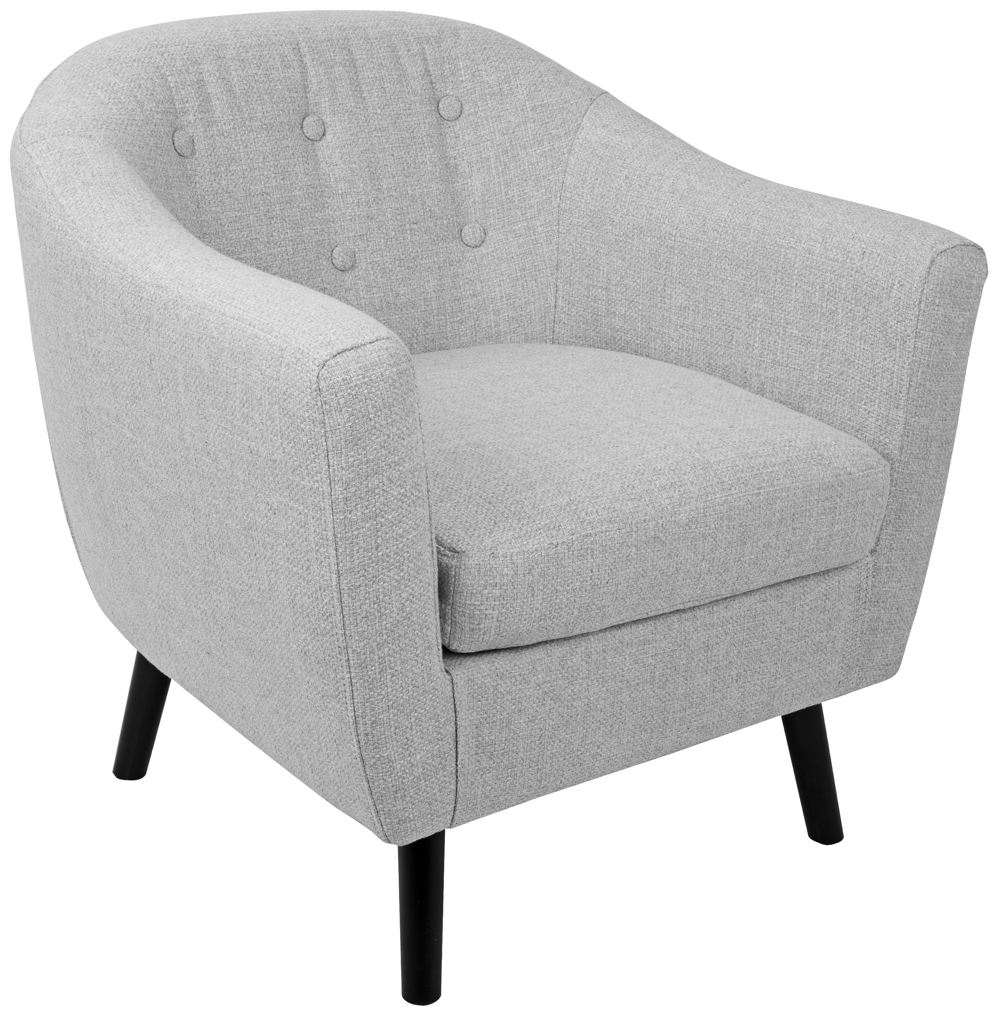 Rockwell Light Gray Noise Fabric Accent Chair