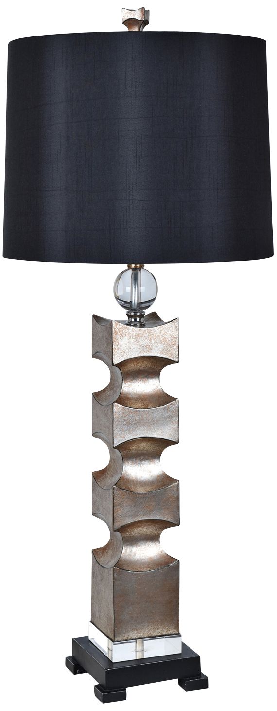 Crestview Collection Addison Antique Silver Sculpture Table Lamp