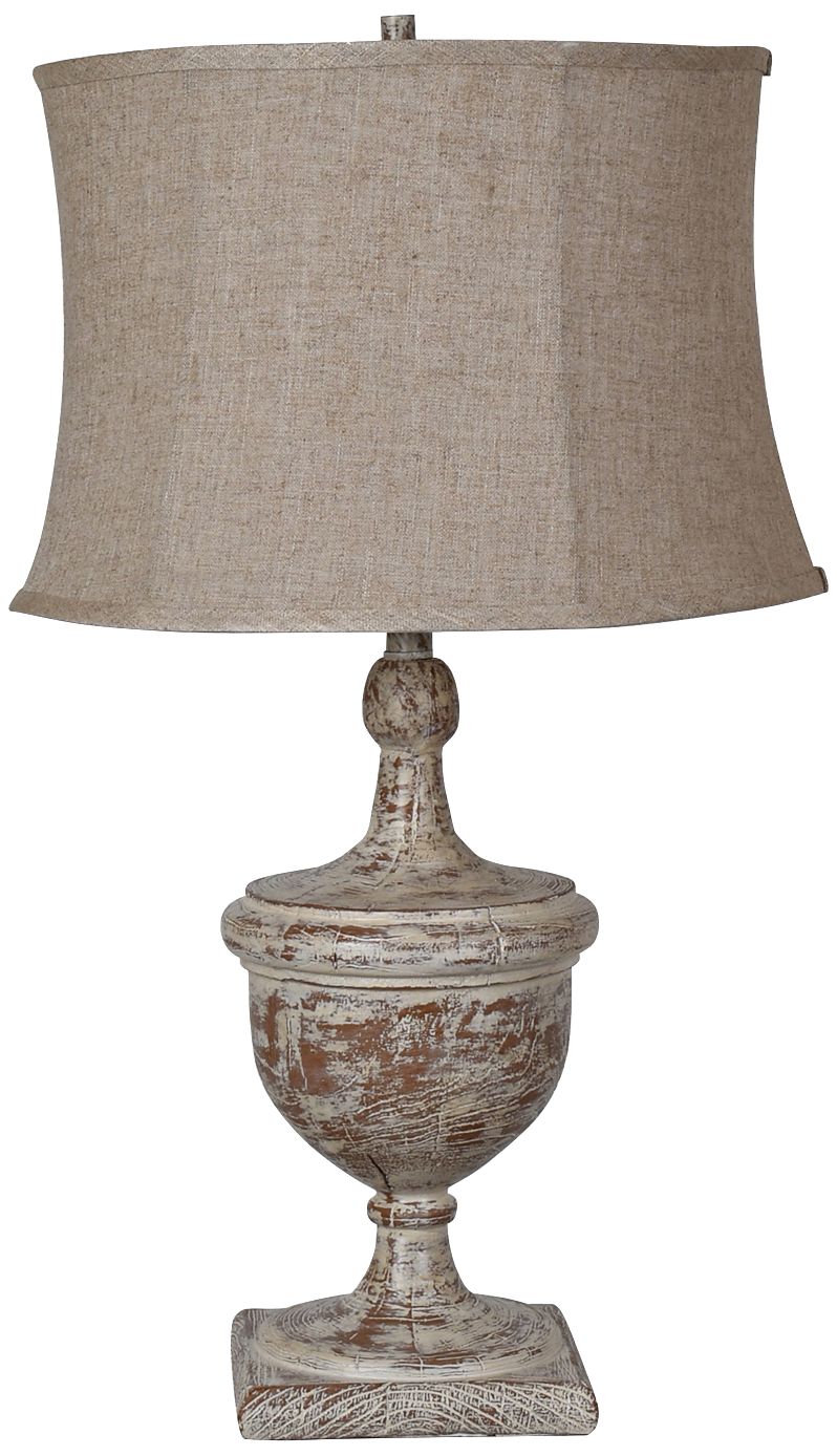 Crestview Collection Dolvan Antiqued Wood Urn Table Lamp