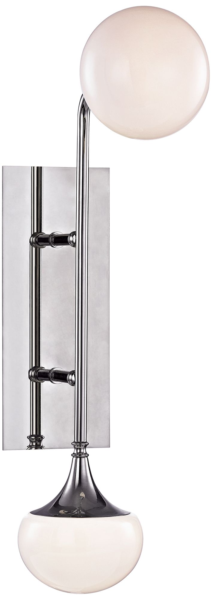 Fleming 22 1/2" High Polished Nickel 2-LED Wall Sconce