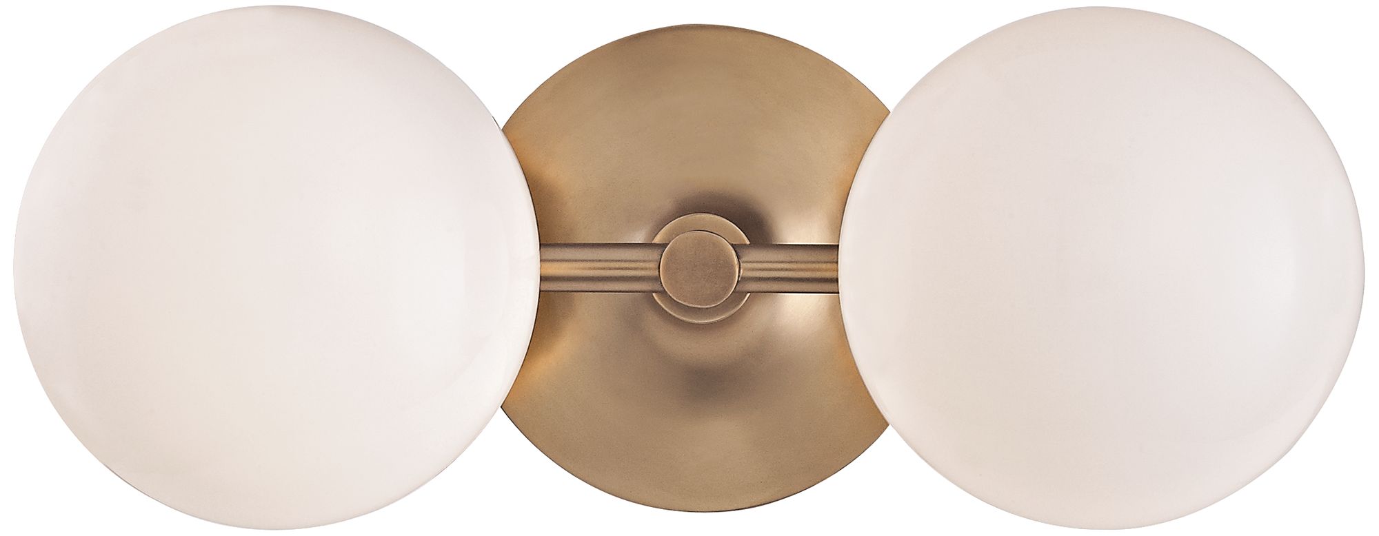 Hudson Valley Fleming 5" High Aged Brass 2-LED Wall Sconce