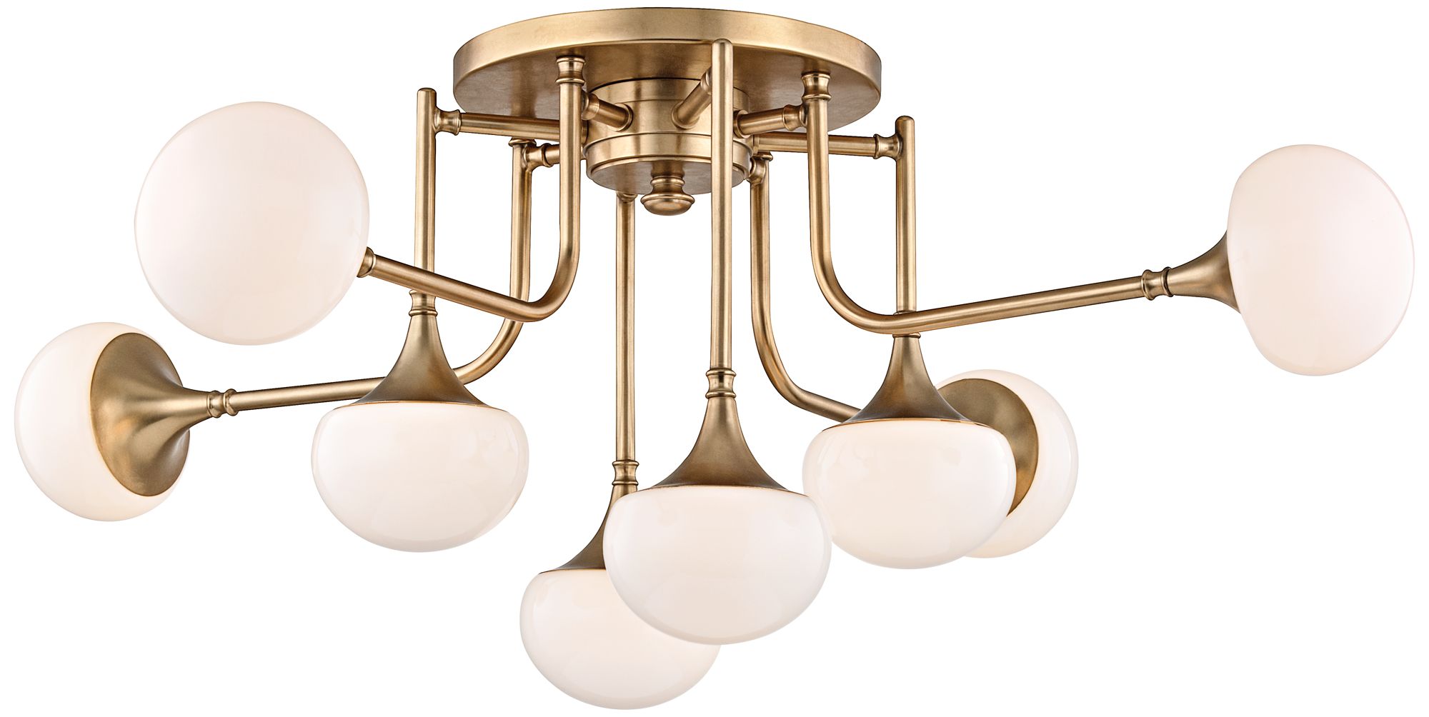 Fleming 36 1/2" Wide Aged Brass 8-LED Ceiling Light