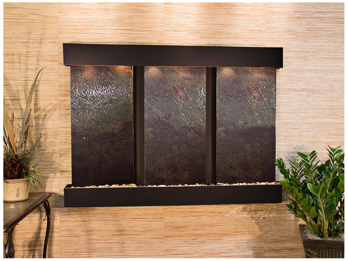 Olympus Falls 54"H Featherstone Indoor Copper Wall Fountain