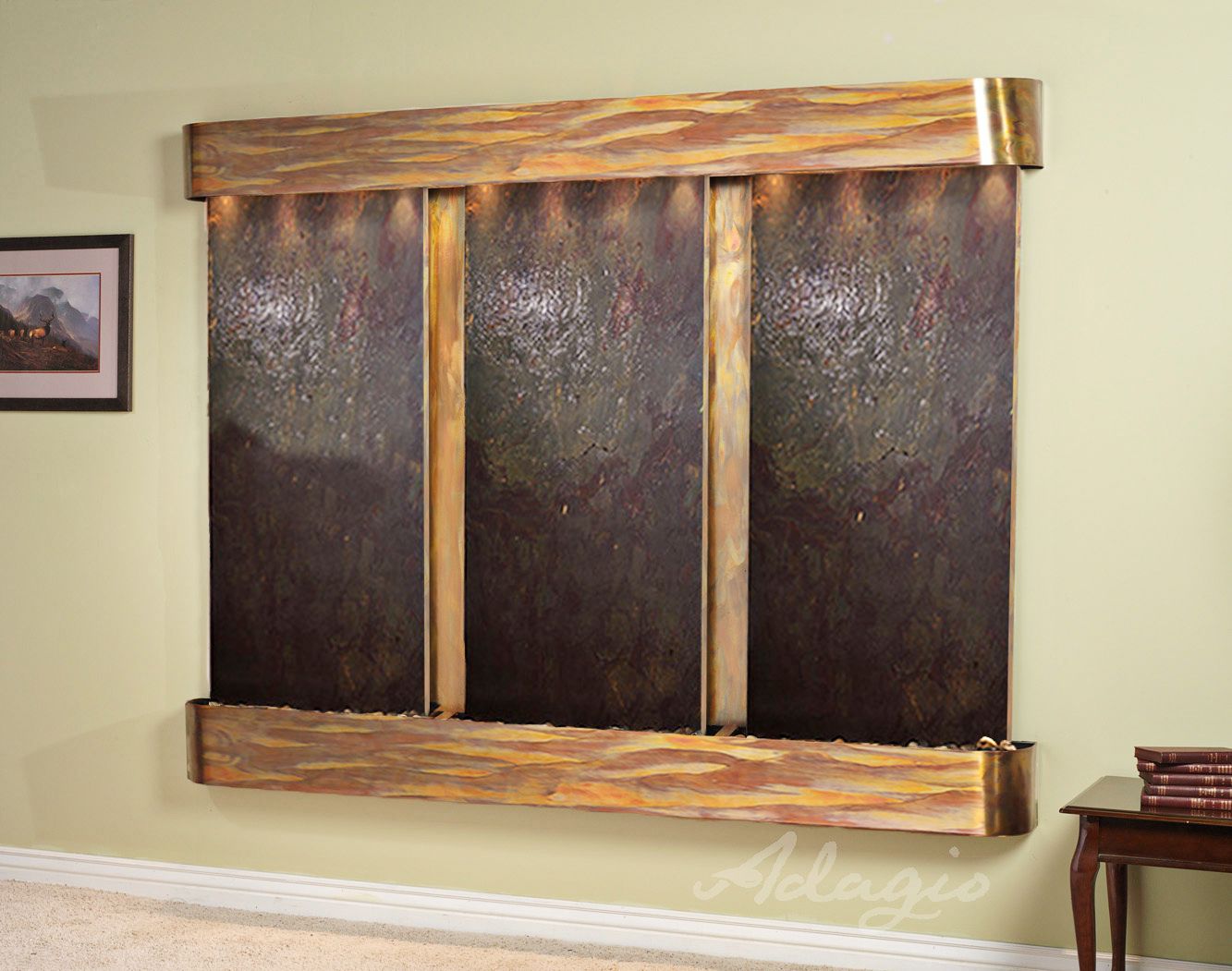 Deep Creek Falls 69"H Rustic Stone Fountain w/ Round Edges