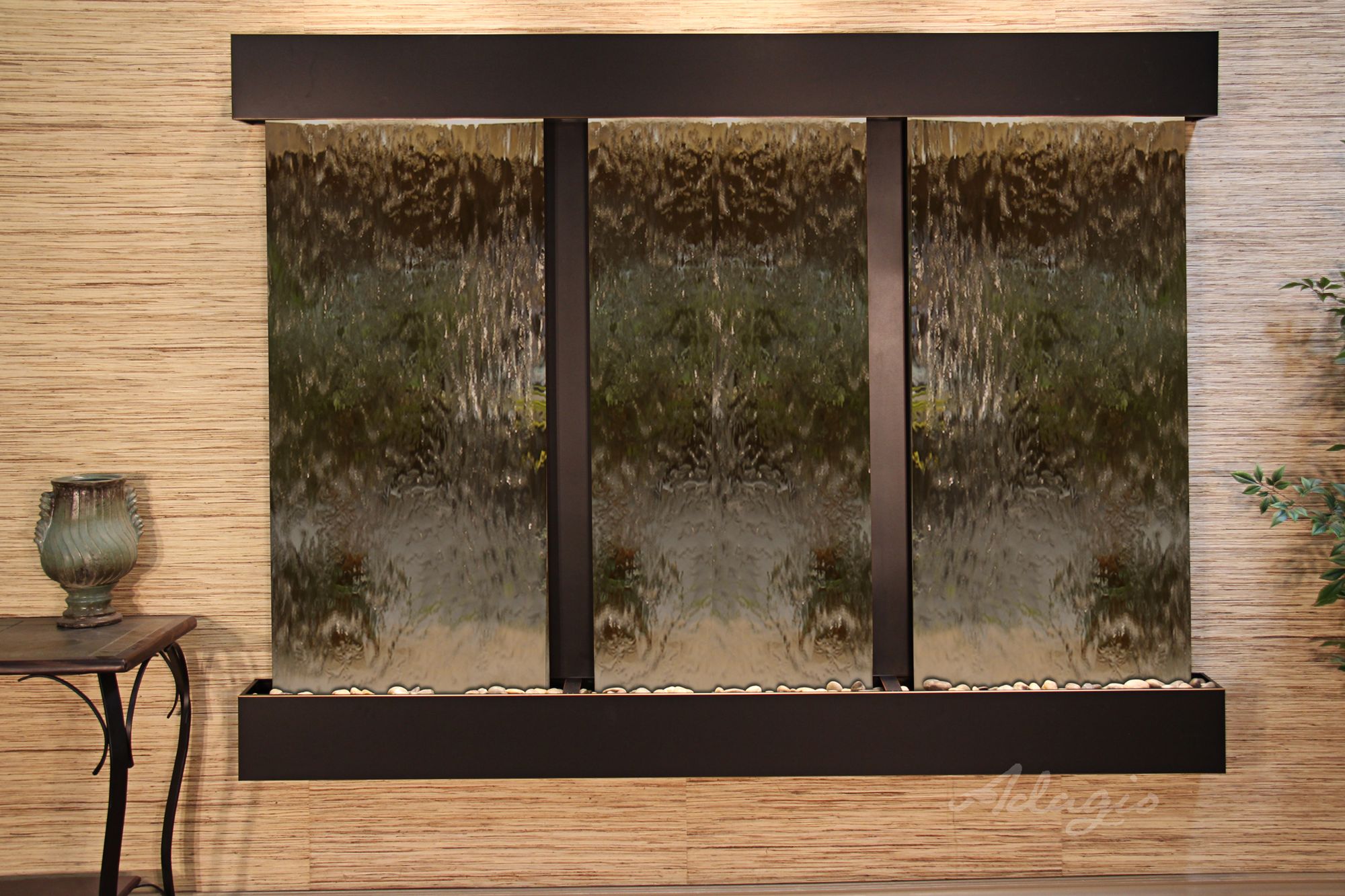 Deep Creek Falls 69"H Blackened Bronze Fountain-Square Edges