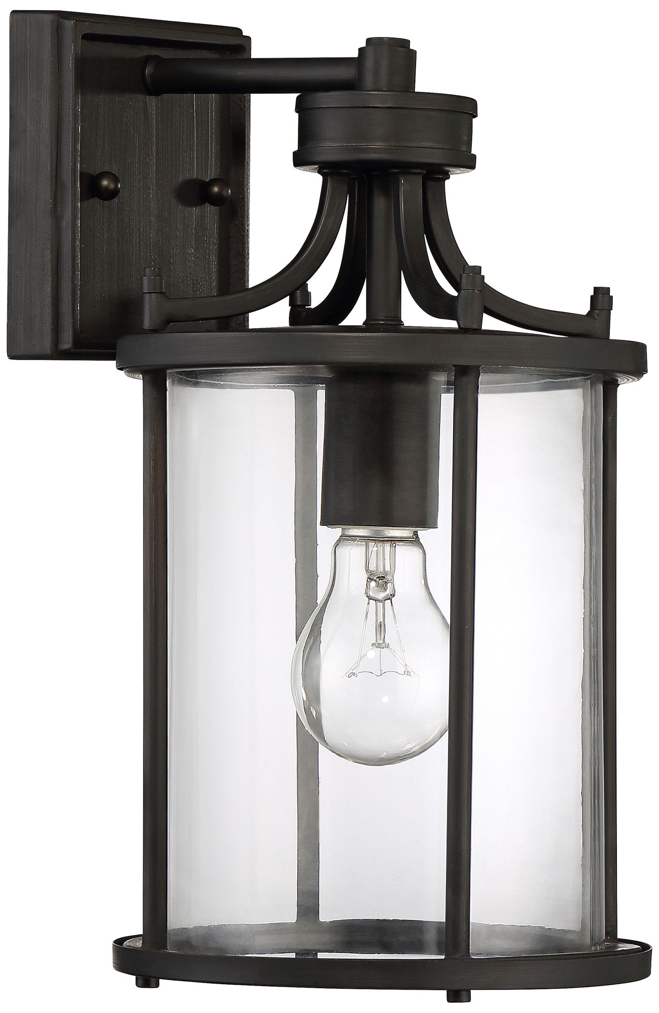 Carlton 12 3/4" High Aged Brushed Bronze Outdoor Wall Light