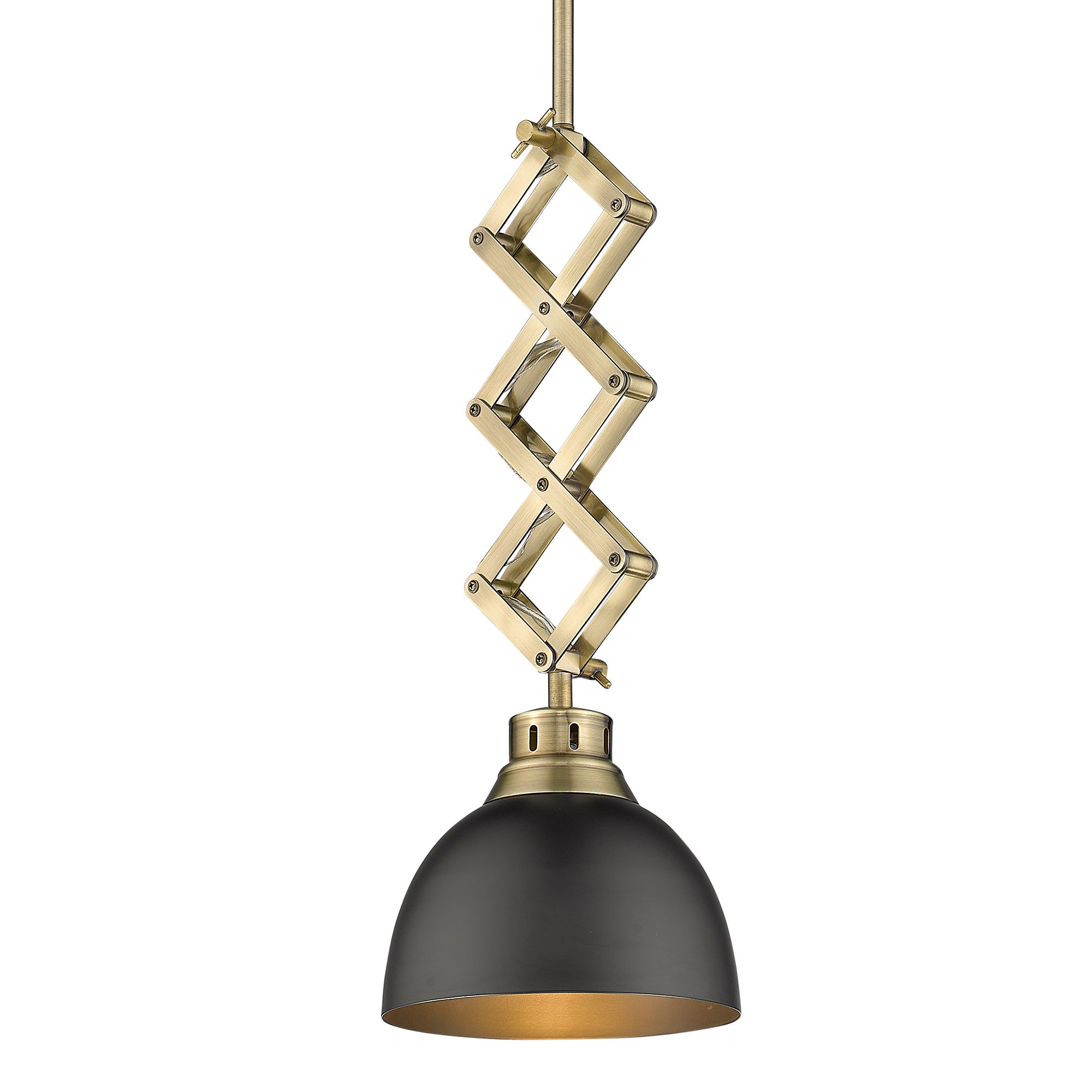 Hawthorn 7 3/4" Wide Aged Brass and Black Mini Pendant Light
