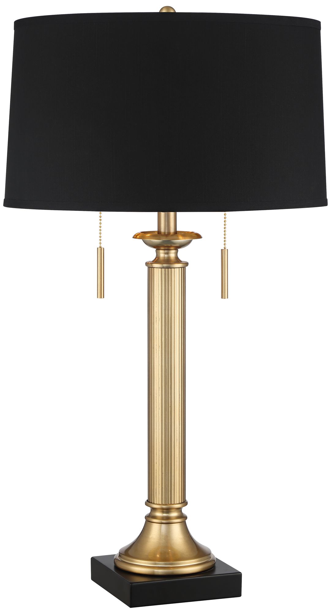 Possini Euro Design Possini Euro Wynne 30" Gold And Black 2-light Lamp With Dual Usb Ports