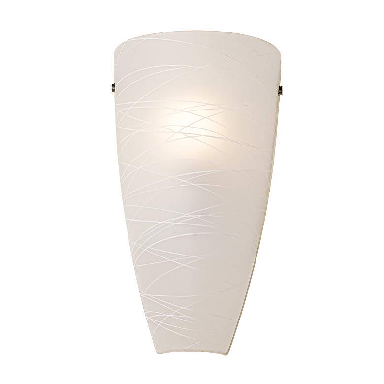 Image 3 Isola 13 1/4" High White Striped Glass Wall Sconce