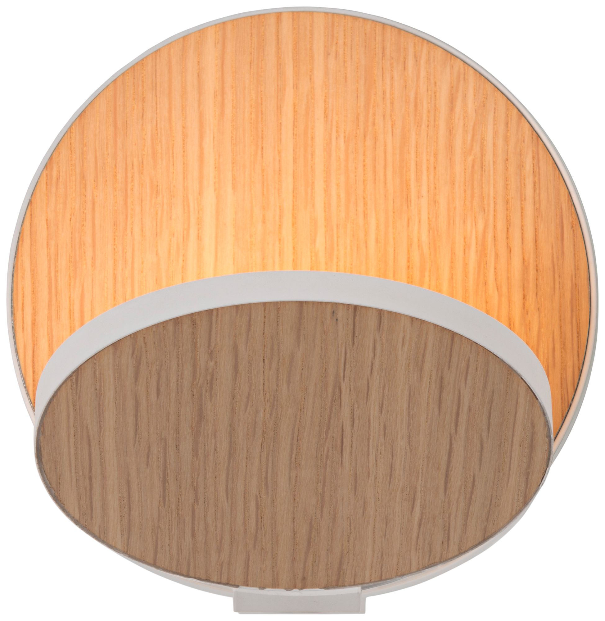 Koncept Gravy 5" High White and Oak Swivel LED Wall Sconce