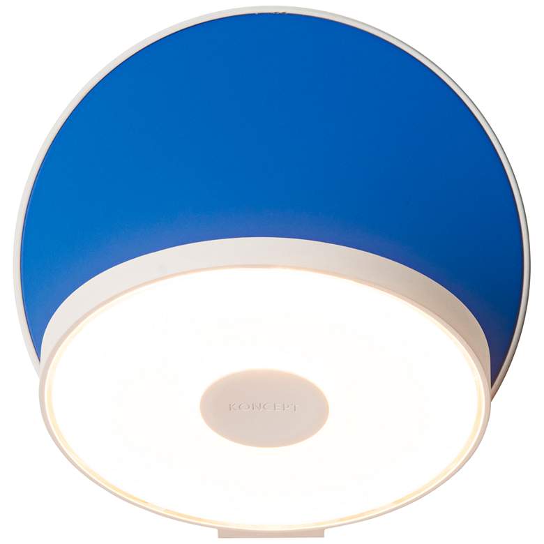 Koncept Gravy 5&quot; High White and Blue Swivel LED Wall Sconce