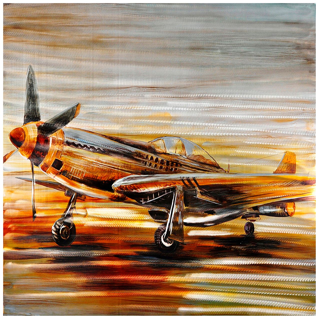 Crestview Collection Flight 47" Square Metal Wall Art