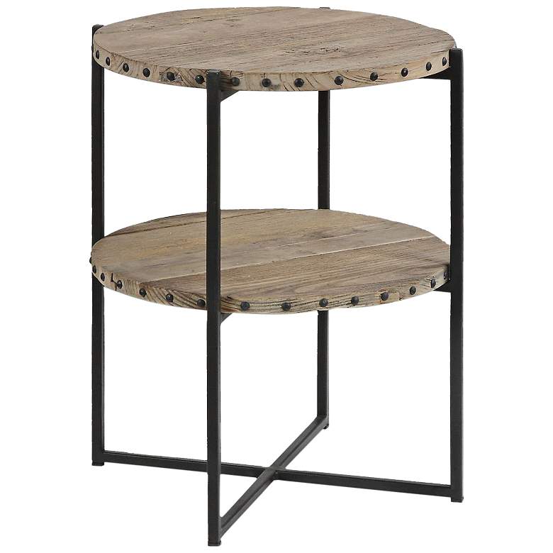 Kamau 19 3/4&quot; Wide Rustic Reclaimed Wood Accent Table