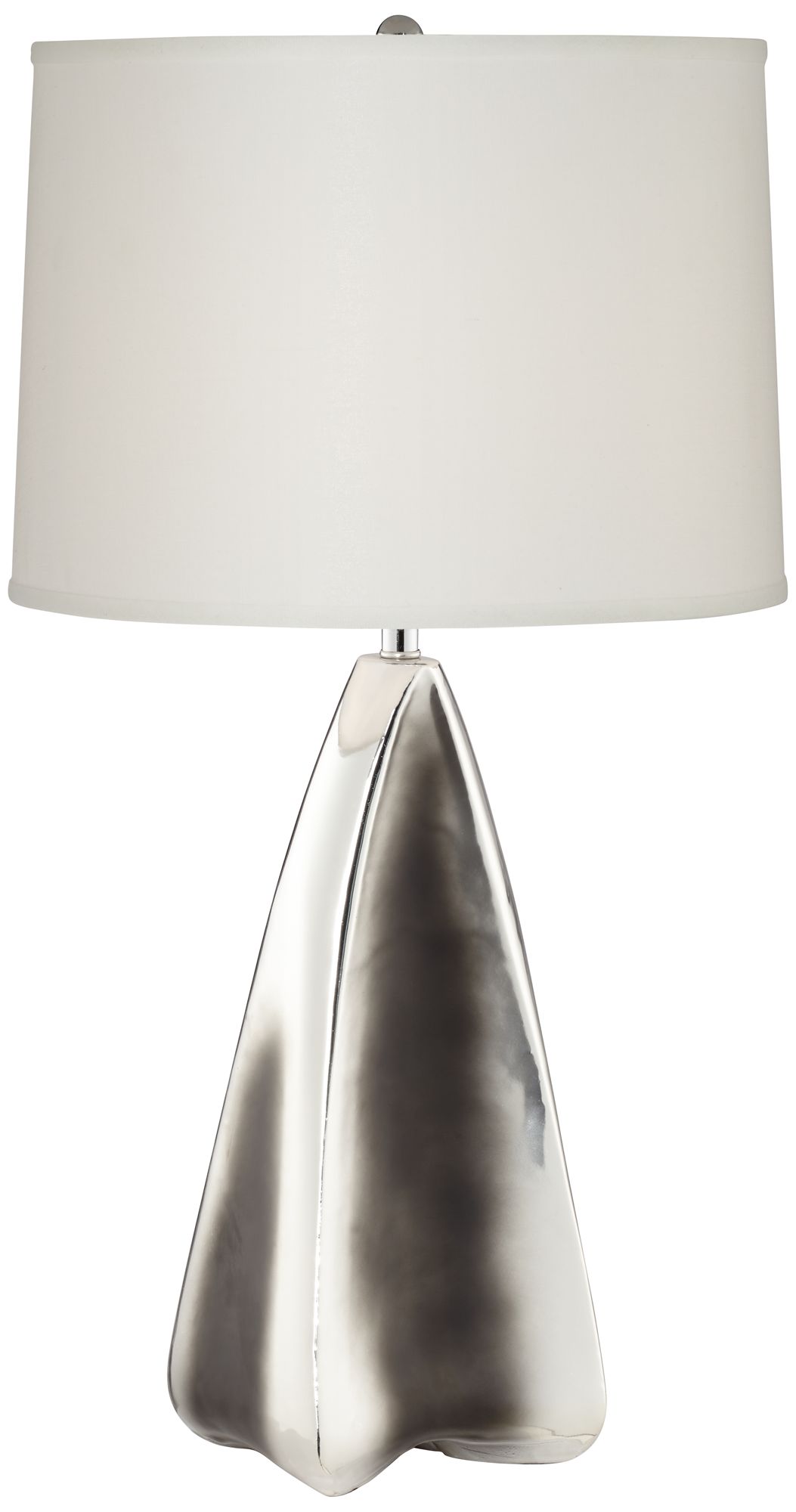 Hypnotic Brushed and Black Chrome Pyramid Table Lamp