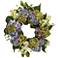 Purple and Green Hydrangea 22" Round Faux Flower Wreath
