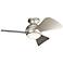 34" Sola Satin Nickel Wet LED Hugger Ceiling Fan with Wall Control